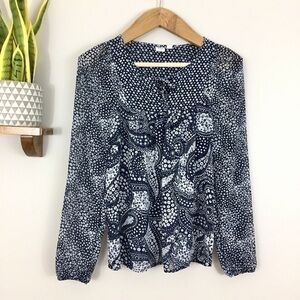 Gap Star Floral‎ Print Peasant Blouse Top
